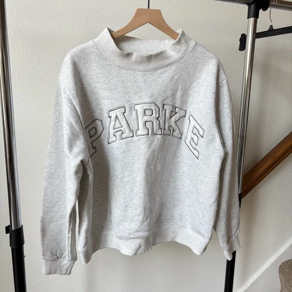 Parke Light Gray Women's Mock-neck Sweater - Picture 2 of 4